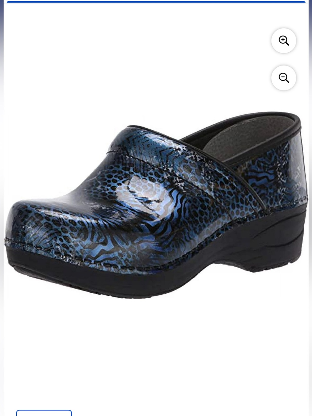 Dansko XP 2.0 Clogs Loafers Shoes Women’s Sz 38 EU 7.5 - 8 US Blue Black Patent